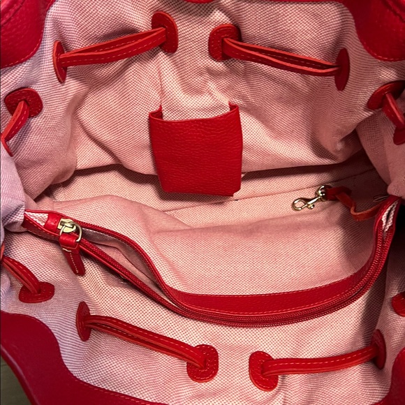 Dooney & Bourke Red Leather Bag EUC. Looks new!!!  Inside is perfect CLEAN - Picture 4 of 14